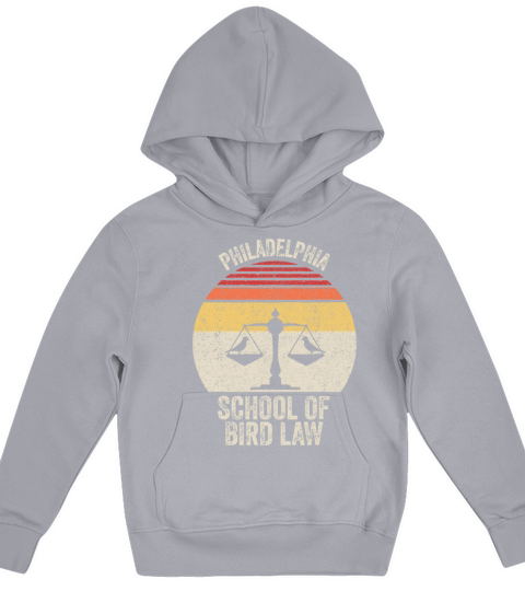 Vintage Retro Philadelphia School Of Bird Law Funn Kids Hoodie