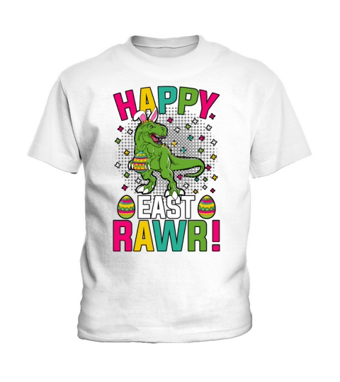 Happy East Rawr Easter T-Rex Kids T-Shirt