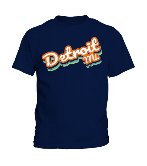 Retro Vintage Detroit Mi Kids T-Shirt