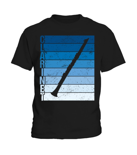 Vintage Clarinet Musician Marching Band Kids T-Shirt
