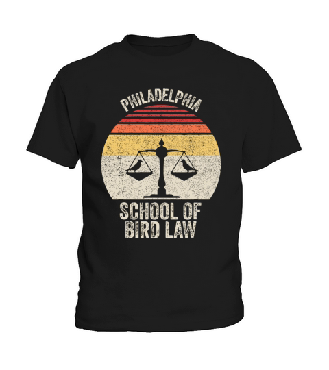 Vintage Retro Philadelphia School Of Bird Law Funn Kids T-Shirt