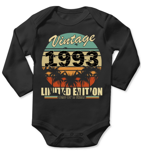 1993 - Vintage 1993 - Fantastic since 1993 Long Sleeve Baby One-Piece