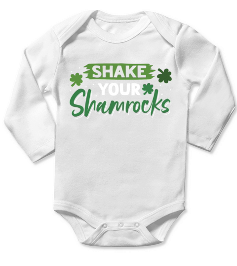 Funny Irish Saint Patricks Day Shake Your Long Sleeve Baby One-Piece