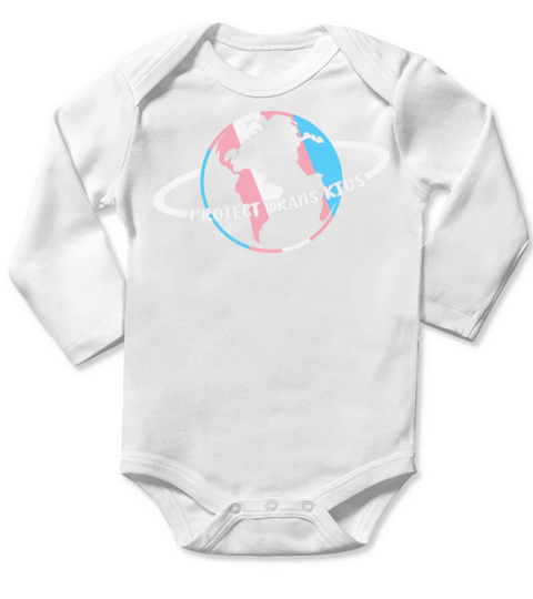 Protect Trans Kids LGBT Pride Long Sleeve Baby One-Piece