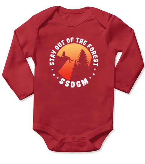Stay Out of The Forest SSDGM Vintage Long Sleeve Baby One-Piece