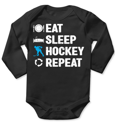 Witty Ice Hockey Quotes Long Sleeve Baby One-Piece