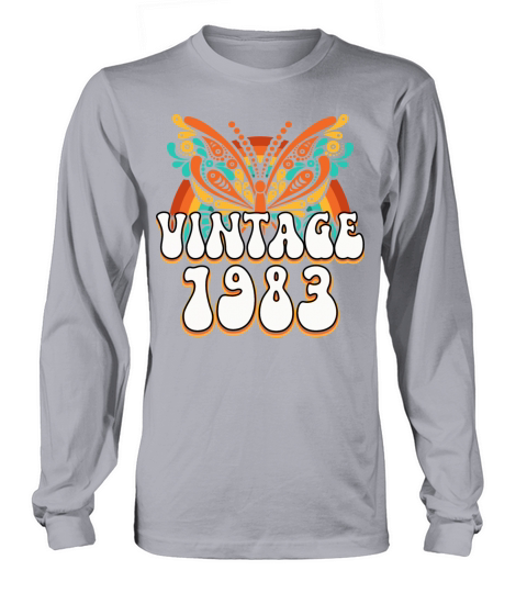 Colorful Retro 40 Years Woman 1983 40th Birthday Long sleeved Unisex