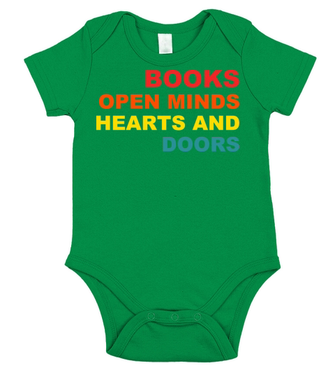 Books Open Minds Hearts And Doors Vintage Apparel Short Sleeve Baby One-Piece