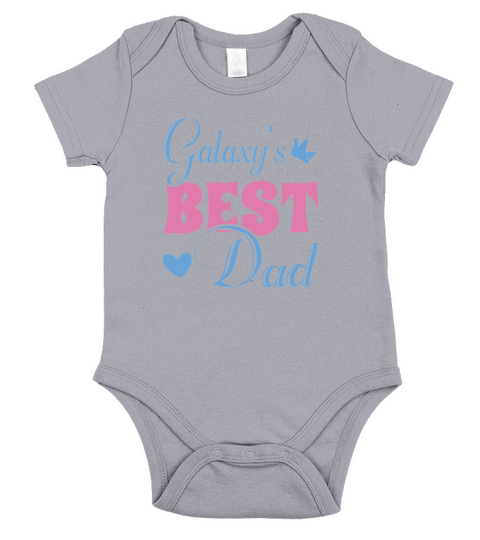 Galaxys Best Dad Fathers Day Short Sleeve Baby One-Piece