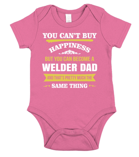 Happiness Is Being A Welder Dad Gift For Dad Short Sleeve Baby One-Piece