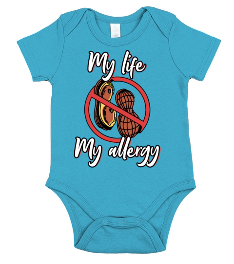 My Life My Allergy Peanut Allergic Short Sleeve Baby One-Piece