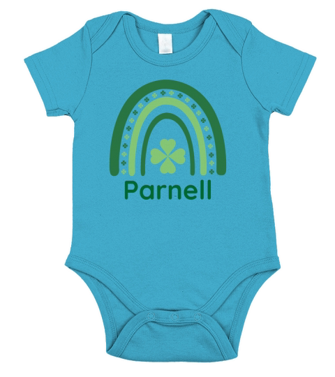 Parnell Clover Charm Boho Rainbow Short Sleeve Baby One-Piece