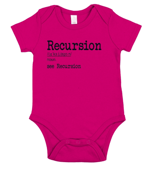 Recursion Definition Coder Engineer Software Short Sleeve Baby One-Piece