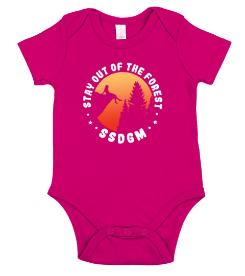 Stay Out of The Forest SSDGM Vintage Short Sleeve Baby One-Piece