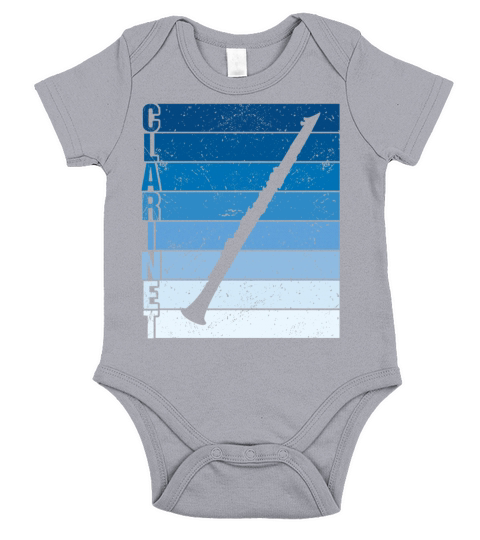 Vintage Clarinet Musician Marching Band Short Sleeve Baby One-Piece
