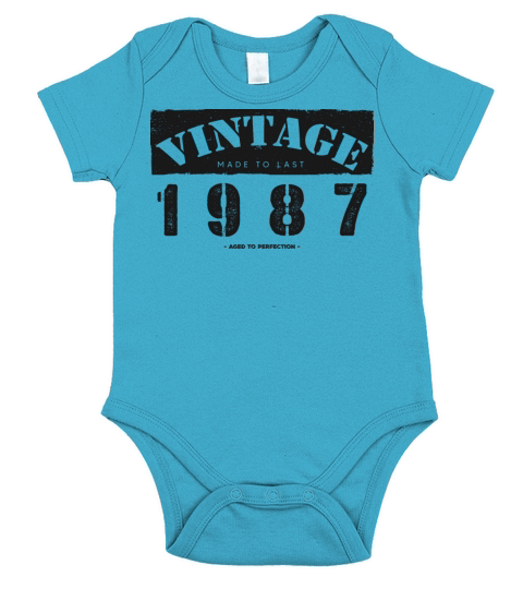 Vintage Classic 1987 36th Birthday - 36 Years Old Short Sleeve Baby One-Piece