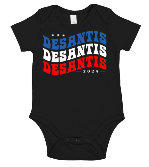 Vintage Groovy Ron DeSantis 2024 - Make America Short Sleeve Baby One-Piece