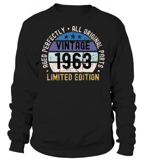 60th Birthday Vintage 1963 Sweatshirt Unisex