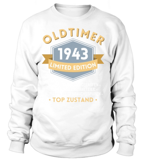 80th Birthday Vintage 1943 Sweatshirt Unisex