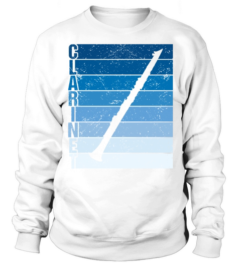 Vintage Clarinet Musician Marching Band Sweatshirt Unisex