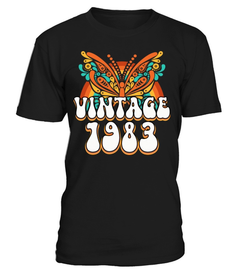 Colorful Retro 40 Years Woman 1983 40th Birthday T-Shirt Unisex