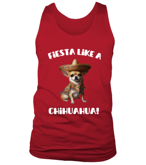 Cute Chihuahua wearing a sombrero Cinco de Mayo Tank Top Unisex