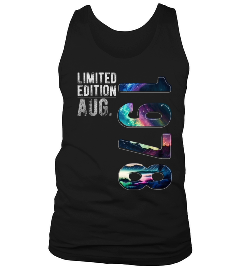 Limited Edition 1978 August Birthday Polar Lights Tank Top Unisex