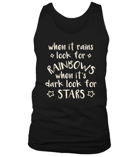 Look for Rainbows - Quote - Stars - Night Tank Top Unisex