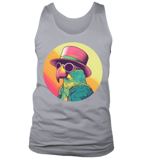 Retro 80s 90s Parrot Vintage Tank Top Unisex