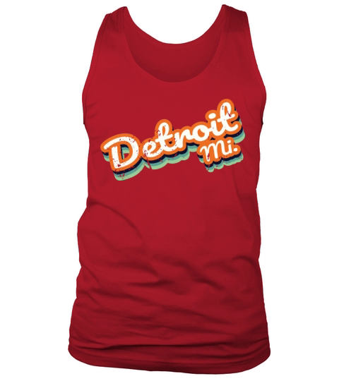 Retro Vintage Detroit Mi Tank Top Unisex