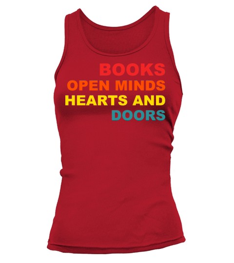 Books Open Minds Hearts And Doors Vintage Apparel Tank top Woman