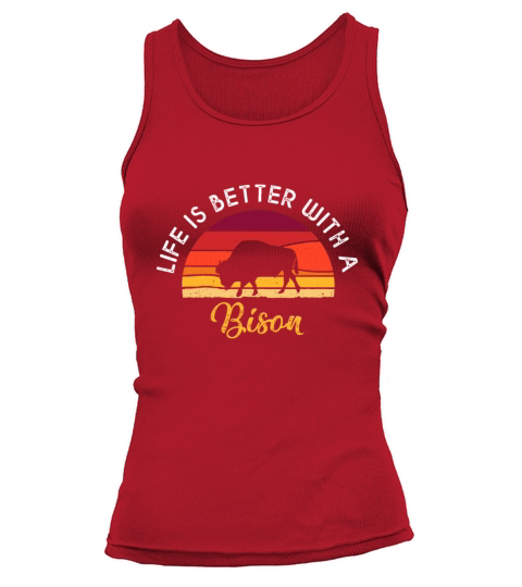 Retro Vintage Life Is Better With A Bison Lovers Tank top Woman