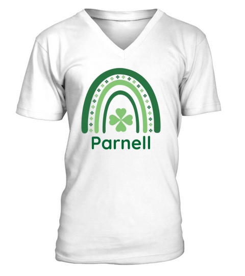 Parnell Clover Charm Boho Rainbow V-Neck T-shirt