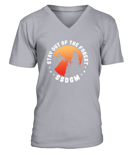 Stay Out of The Forest SSDGM Vintage V-Neck T-shirt