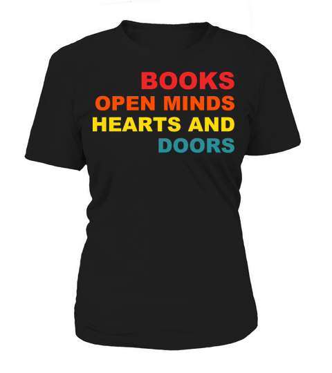 Books Open Minds Hearts And Doors Vintage Apparel Women's T-Shirt