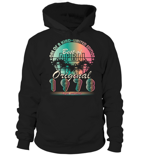 45th birthday April vintage 1978 vintage Hoodie Unisex