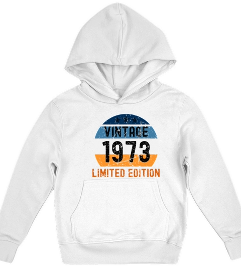 50th Birthday Vintage 1973 Kids Hoodie