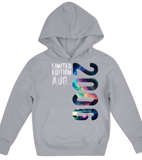 Limited Edition 2006 August Birthday Polar Lights Kids Hoodie