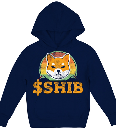 Shiba Inu Coin Shib Retro Vintage Distressed Kids Hoodie