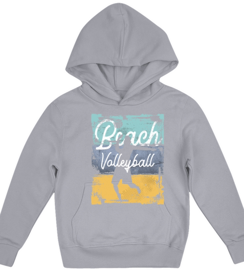 Vintage Beach Volleyball Player Kids Hoodie
