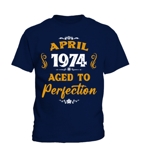 April 1974 Vintage Birthday Present Kids T-Shirt