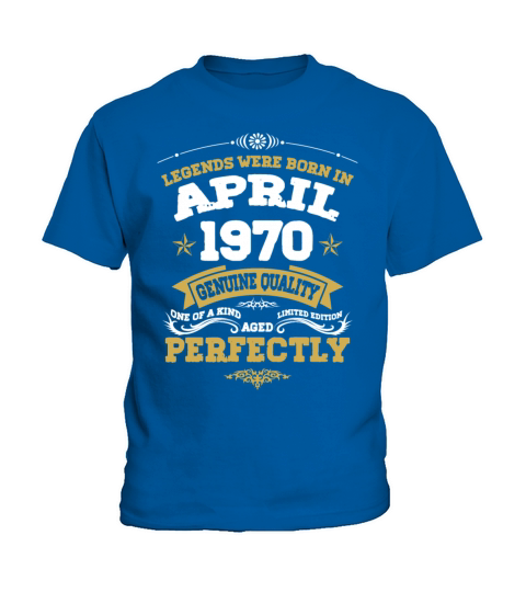 Vintage Aged To Perfection April 1970 Kids T-Shirt