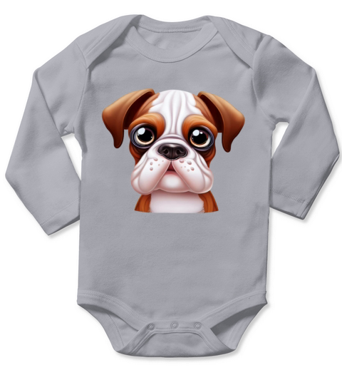 Pawsome American Bulldog Long Sleeve Baby One-Piece