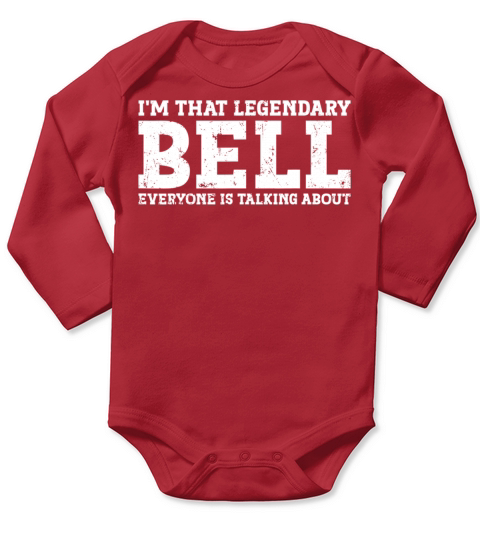 Vintage Bell Surname Team Family Last Name Bell Long Sleeve Baby One-Piece