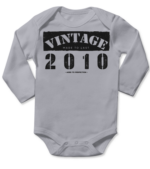 Vintage Classic 2010 13rd Birthday - 13 Years Old Long Sleeve Baby One-Piece