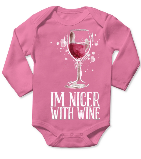 Wine drinking Red Wine Gift Long Sleeve Baby One-Piece