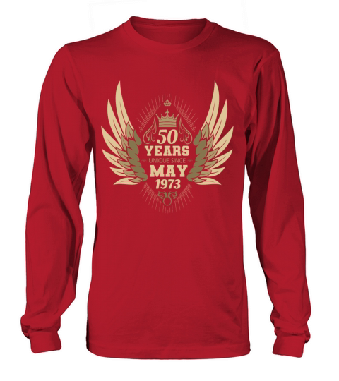 Vintage 50th Birthday with Angel Wings and Crown Long sleeved Unisex