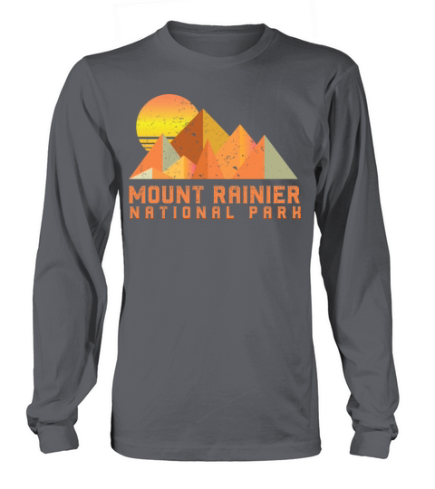 Vintage Mount Rainier Retro National Park Long sleeved Unisex