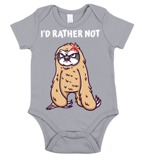 Id Rather Not Funny Introvert Humor Antisocial Sar Short Sleeve Baby One-Piece