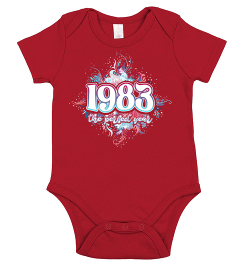 Perfect Year 1983 40 Years Woman 40th Birthday Short Sleeve Baby One-Piece